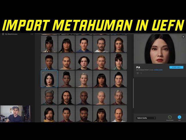 How to import Metahuman in UEFN