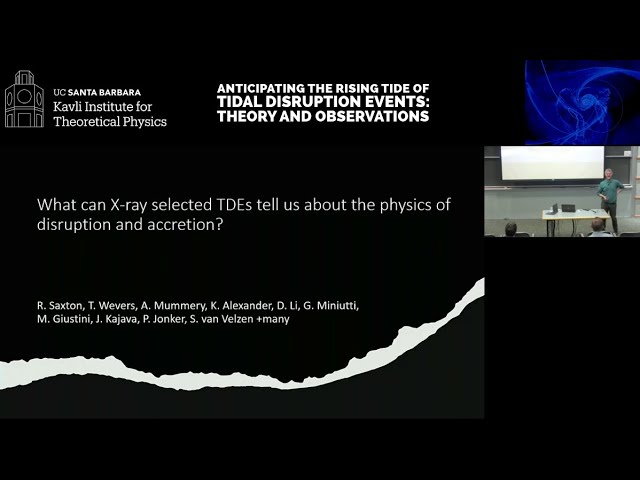 What can X-ray selected TDEs tell us about the physics of disruption and... ▸ Richard Saxton (ESAC)