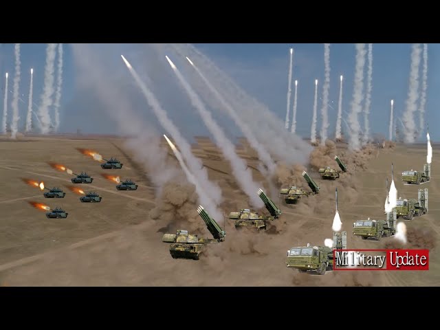 Massive Missiles fire!! T-14:ARMATA TANK•S-400•Buk-M3•S-300V•Destroy Targets