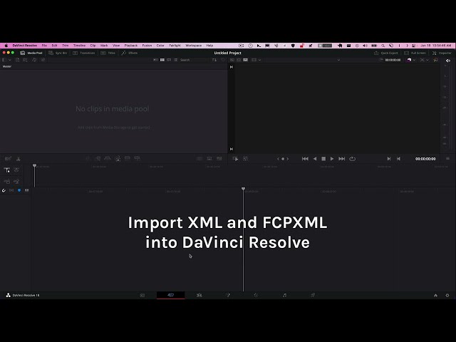 How to import XML and FCPXML into DaVinci Resolve