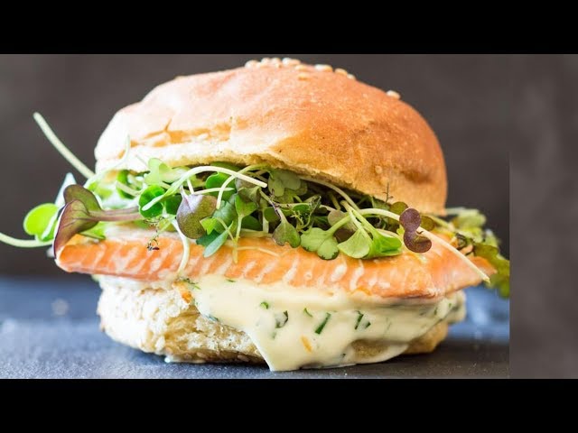 The Most Delicious Salmon Burger