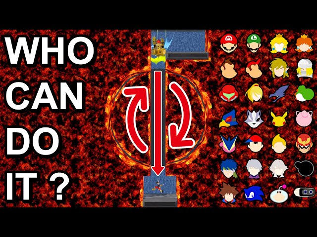 Who Can Make It? Rotating Lava Fall Down Tunnel  - Super Smash Bros. Ultimate