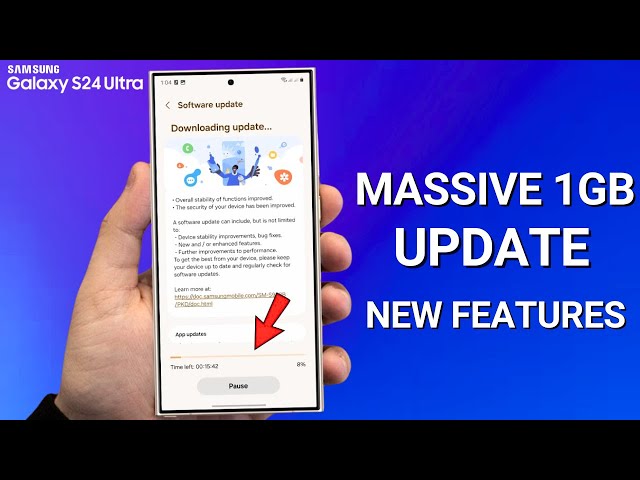 Inside Scoop: Exploring the Massive 1GB Update for Galaxy S24 Ultra!