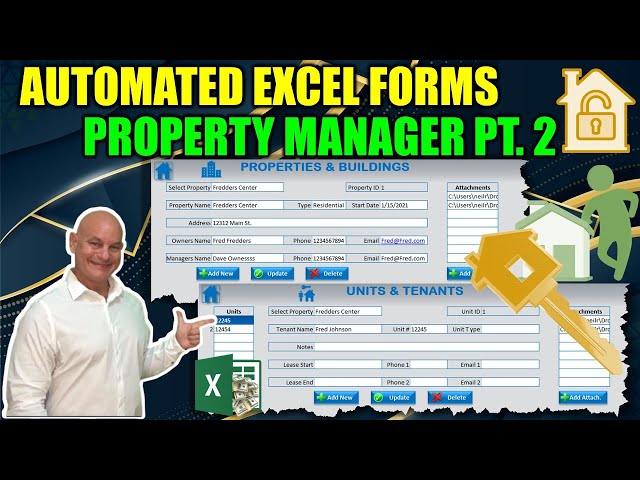 How To Create Automated Excel Forms & Add Attachments  [Rental Property Manager Pt. 2]