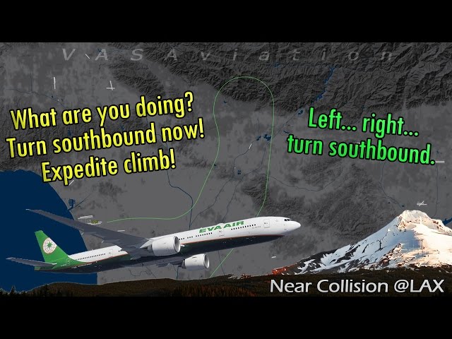 [REAL ATC] EVA B77W NEAR COLLISION + TRAFFIC CONFLICT out of LAX!