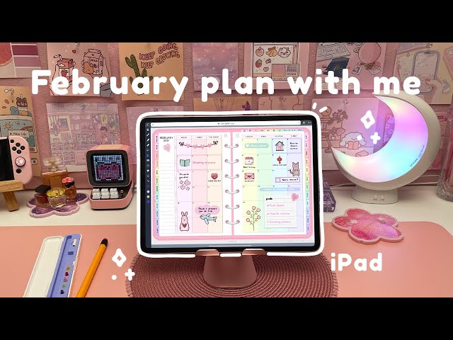 Plan with me on my iPad ✏️ digital planner setup | February 2024 | digital planning | noteful app
