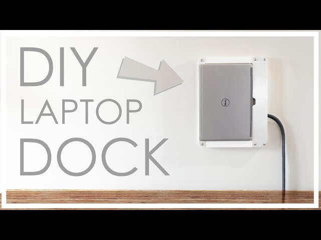 DIY wall-mounted LAPTOP DOCK (neat, tidy, elegant)