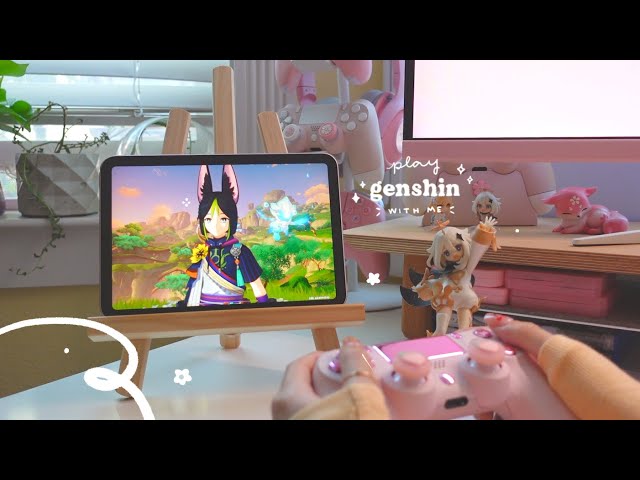 🌱 playing genshin on a comfy late afternoon | 1hr of gameplay ambience (jp dub, ipad mini) ✩