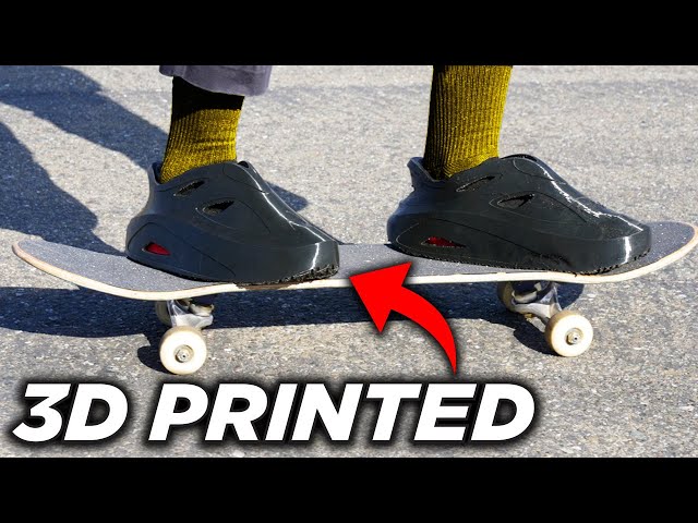 Skateboarding In 3D Printed Shoes! (DID THEY WORK?!)