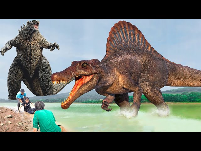 Best Epic T-rex Dinosaur Attack | Lost in T-rex Ranch | Godzilla vs T-rex  | Ms.Sandy