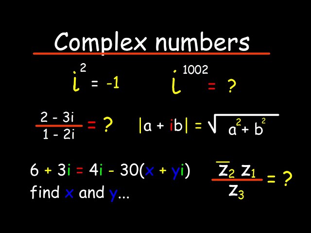 Complex numbers full review - practice questions