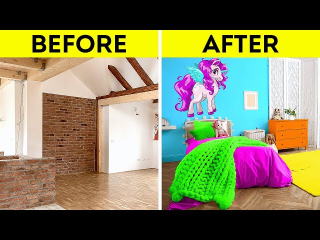 HOW TO MAKE A COOL MAKEOVER OF A KID'S ROOM || Small Room Decor Ideas For Parents