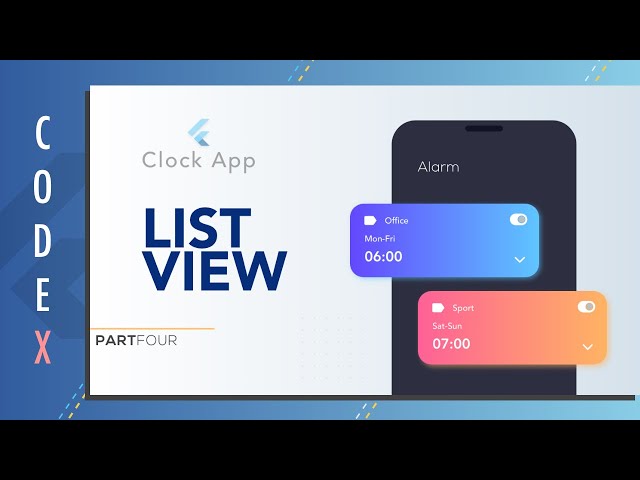 Flutter ListView Tutorial | Clock App (Episode-4)