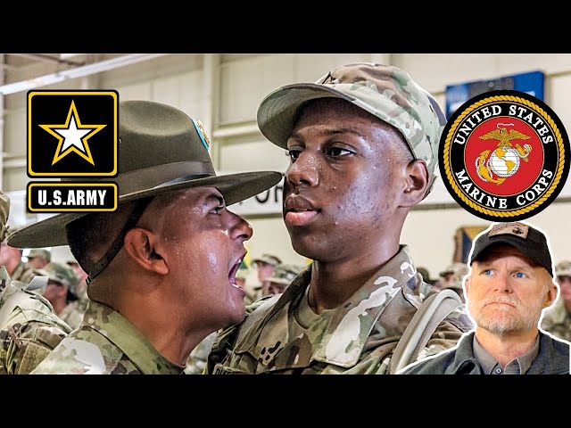 Marine Reacts to Army Recruits at Boot Camp | by Business Insider