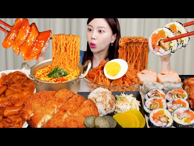 [Mukbang ASMR] Get Ready with Ssoyoung ✨ Korean food Tteokbokki Gimbap Ramyun Dumpling Ssoyoung