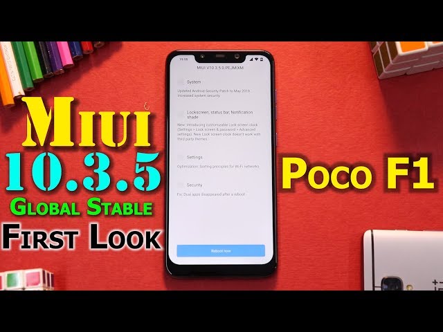 MIUI 10.3.5 Global Stable | Poco F1 | New Lockscreen Clock | New Touch Drivers | Install Process