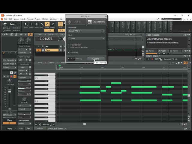 Bandlab Cakewalk - Part 4: Creating MIDI tracks