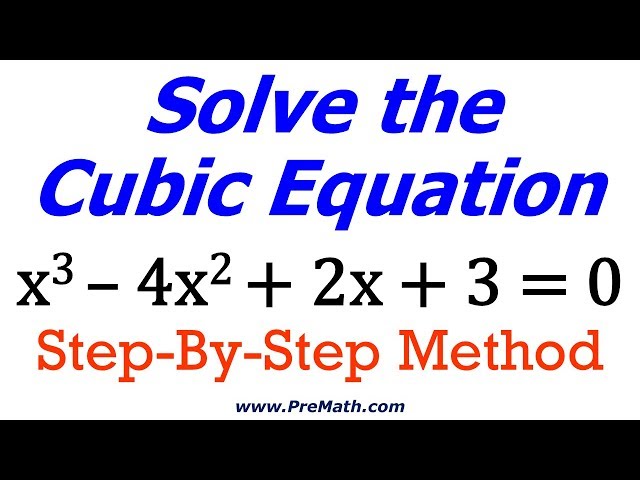 Solve Cubic Equations - Synthetic Division Method