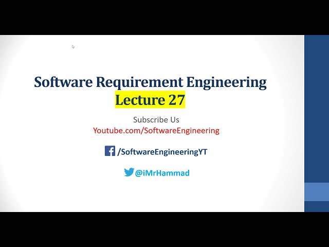 Software Requirement Engineering | lecture 27 - Requirement Management