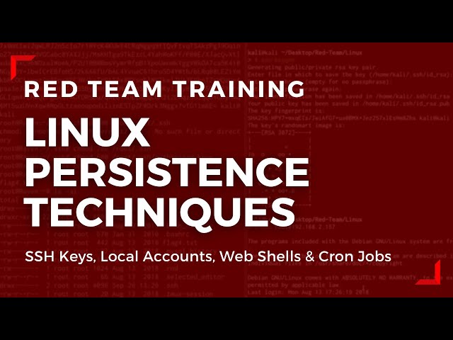 Linux Red Team Persistence Techniques - SSH Keys, Web Shells & Cron Jobs