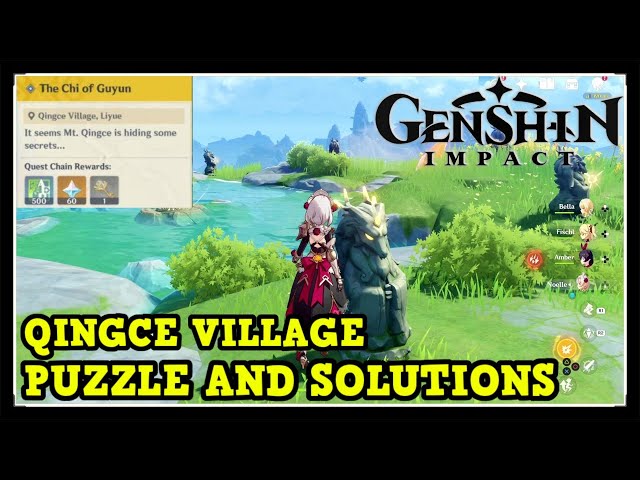 Genshin Impact Qingce Village Puzzle and Solutions (The Chi of Guyun World Quest) Fragment Locations