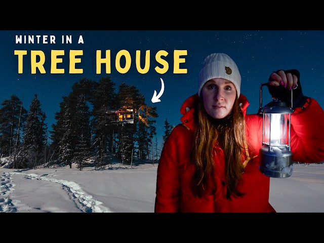 OUR TREEHOUSE DREAM in Norway ︱Svalbard  ➡️  Cosy off-grid winter cabin trip in the forest