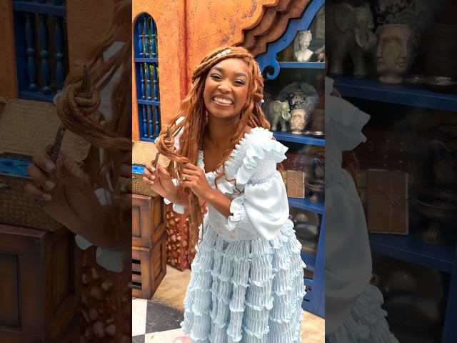 Ariel from the live-action The Little Mermaid debuts at Disneyland #thelittlemermaid