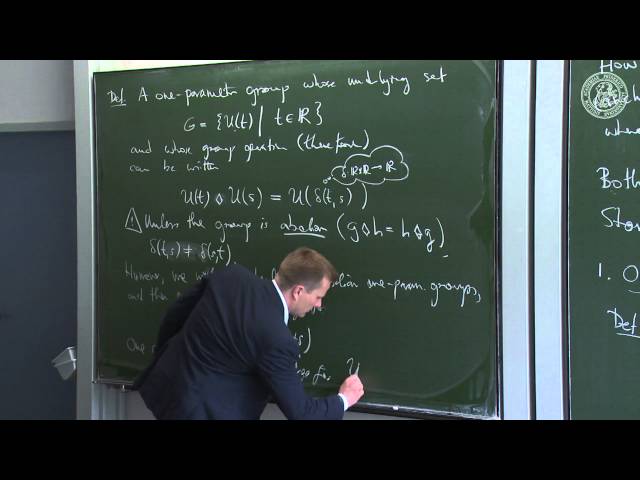 Stone's theorem & construction of observables - L12 - Frederic Schuller