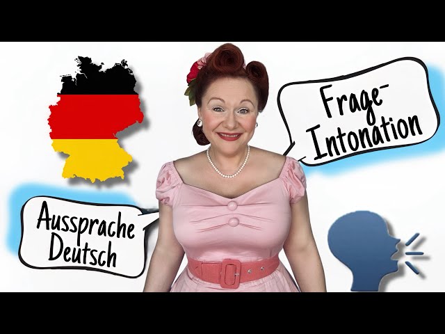 Frageintonation. Prosodie im Deutschen. Melodie Deutsch. Aussprache. German pronunciation