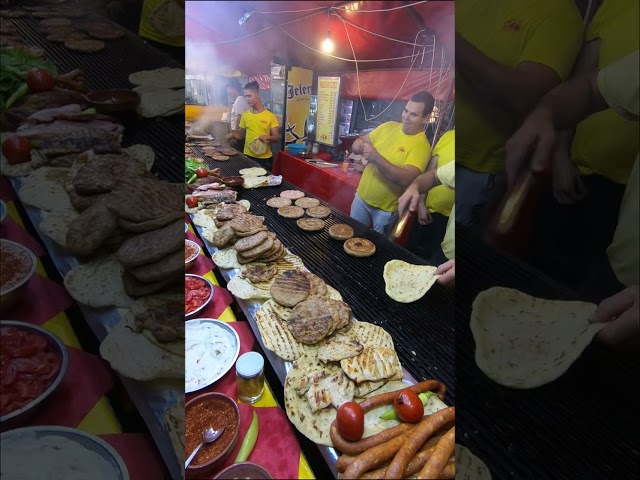 Serbia Street Food. Large Handmade Burgers. 'Rostiljijada' Grill Festival in Leskovac