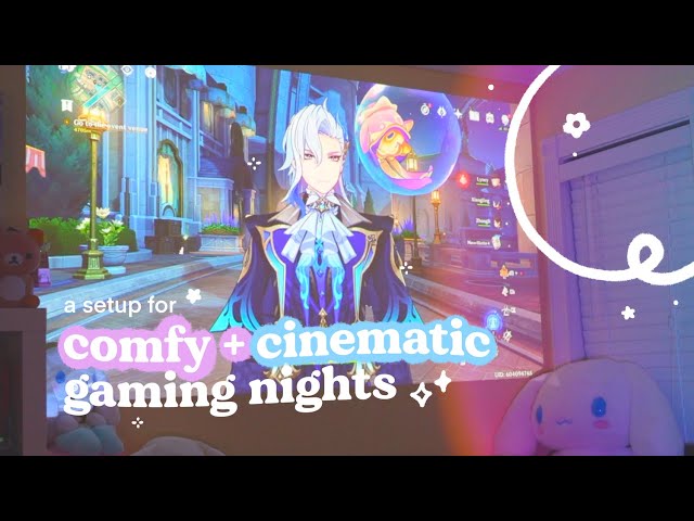 🌧️ late night gaming but it’s kinda cinematic | ft. benq gp100a projector, switch, steam deck, ally