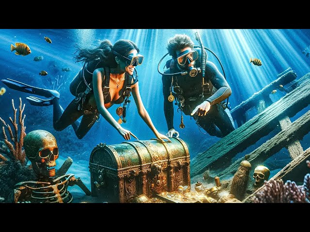 Two Couple Found Gold Treasure at Middle In The Ocean | Treasure Hunt Movie