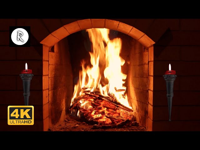 Fireplace Medieval | 4K 🔥 10 Hours Crackling Fire for Sleep, Studying or Relaxation