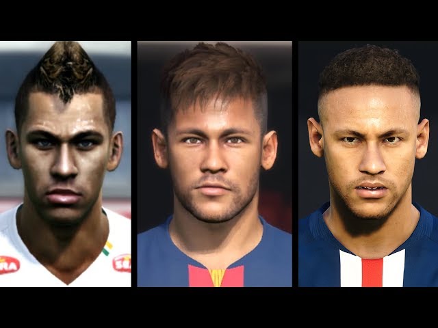 Neymar evolution from PES 2012 to PES 2020
