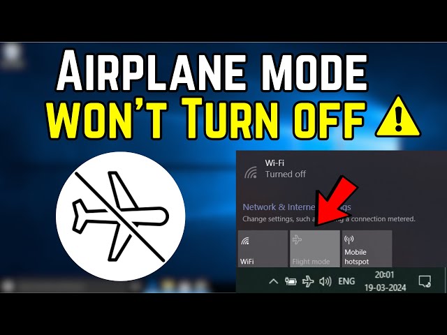How to Fix Airplane mode won't Turn off on Laptop