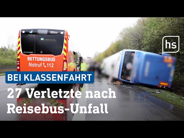 27 Verletzte bei Klassenfahrt: Marburger Schüler nach Reisebus-Unfall unter Schock | hessenschau