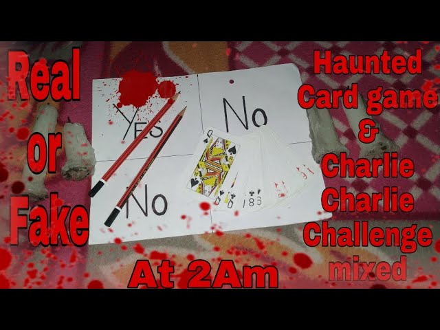 Haunted Card game & Charlie Charlie challenge mixed || Horror game || 😱 at 2Am