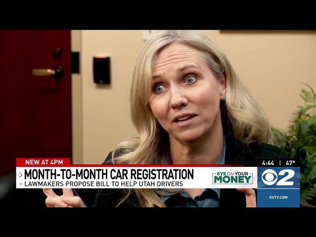 Utah lawmakers consider bill for monthly car registration payments