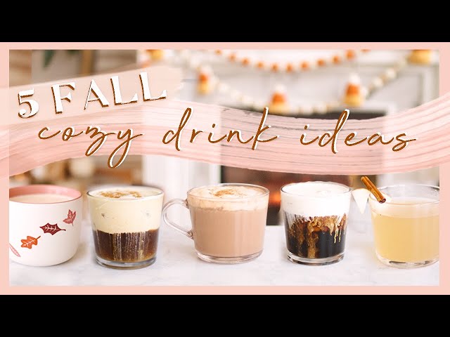 5 COZY FALL DRINK IDEAS | Pumpkin hot cocoa, maple cold brew, chai tea, apple cider, & more! ☕️🍂✨