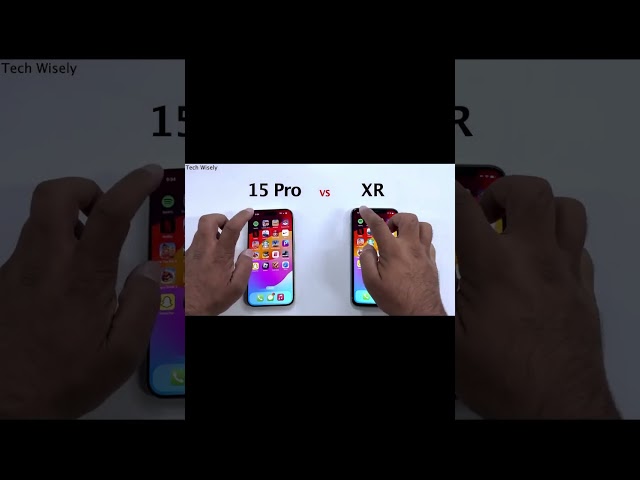 iPhone 15 Pro vs iPhone XR Speed Test #shorts #shortvideo #iphone #iphone15pro #iphonexr #trending