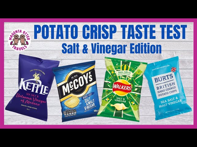 UK Salt & Vinegar Potato Crisp Taste Test (American Eats British Potato Crisps)