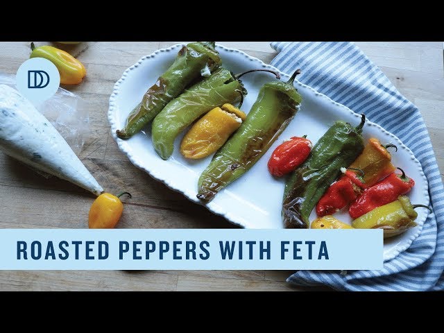 Roasted Peppers Stuffed with Feta Cheese