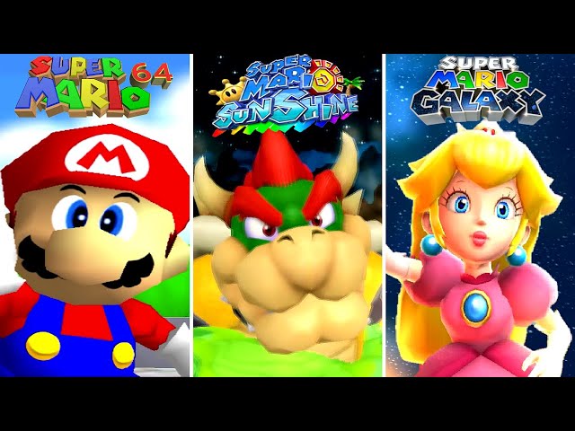 Super Mario 3D All-Stars - All Final Bosses & Endings