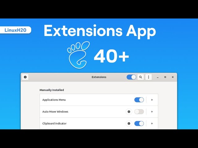 Setup extensions app on Gnome 40+ (Ubuntu, Manjaro, Fedora)