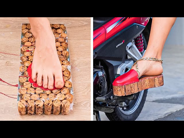 Stylish Shoes made from Wine Corks. Fashion ideas for your legs