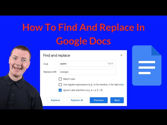 How To Find And Replace In Google Docs