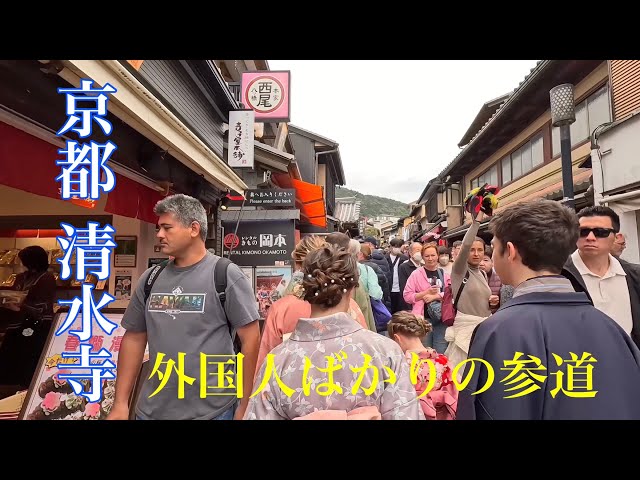 2023年4月5日 【外国人ばかりの参道を歩く】外国人観光客で大混雑する京都清水寺 【4K】Walk in Kiyomizu-dera Temple