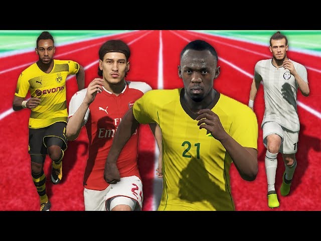 PES 2018 Speed Test (ft. USAIN BOLT) - Fastest players in PES 18