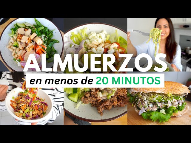 Almuerzos en Menos de 20 MINUTOS | Saludable y Delicioso