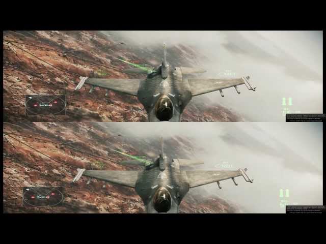 Ace Combat Assault Horizon 1080p TriDef 3D over under Cinemizer OLED HMD sustained play